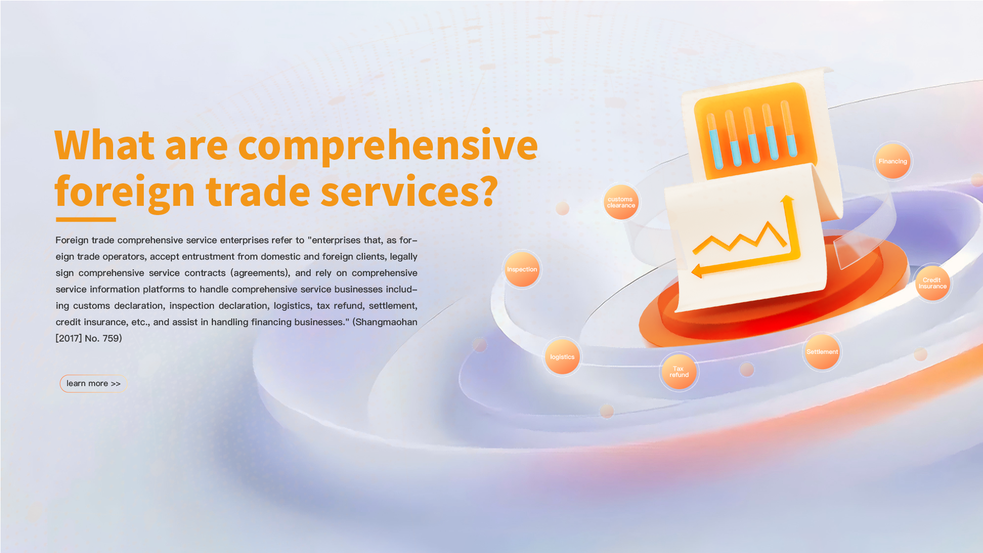 What are comprehensive foreign trade services?